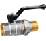 ЗУБР d 1/2″, ручка-рычаг, ″мама-папа″, полнопроходной шаровой кран с накидной гайкой (51320-1/2)
