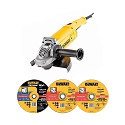 Набор угловая шлифовальная машина DEWALT DWE492D10, 230 мм, 2200 Вт, DWE492
