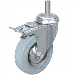 Колесо аппаратное поворотное SCtgb 25 50 мм с болтом и тормозом (F)