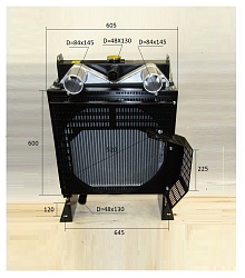 Радиатор охлаждения с интеркулером  Ricardo R4105ZLDS1; TDK56, 66 4LT (с интеркулером)/Radiator