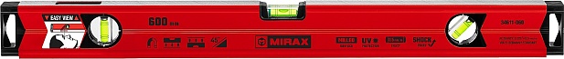 MIRAX 600 мм, с зеркальным глазком, магнитный уровень (34611-060)