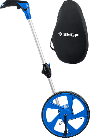 ЗУБР 0.1 - 9999 м, измерительное колесо, (курвиметр) со складной алюминиевой рукояткой, Профессионал (34880)