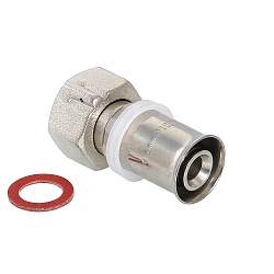Соединение пресс Valtec VTm.222.N.001604 с накидной гайкой 16х1/2quot;