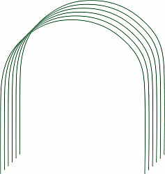 GRINDA 2.2 м, стальные, проволочные, 6 шт, дуги для парника (422311-85-90)