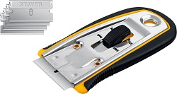 STAYER 40 мм, 5 доп. лезвий, скребок с выдвижным лезвием (08537)