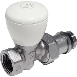Клапан ручной Giacomini R6TG для радиатора 3/8quot; ВН, прямой, Kvs-1.58м3/ч