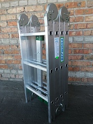 Алюминиевая лестница трансформер 4х3 «ЭКСПЕРТ» (складная стремянка)