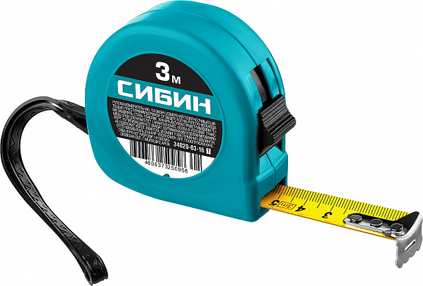 СИБИН 3 м х 16 мм, рулетка (34020-03-16)