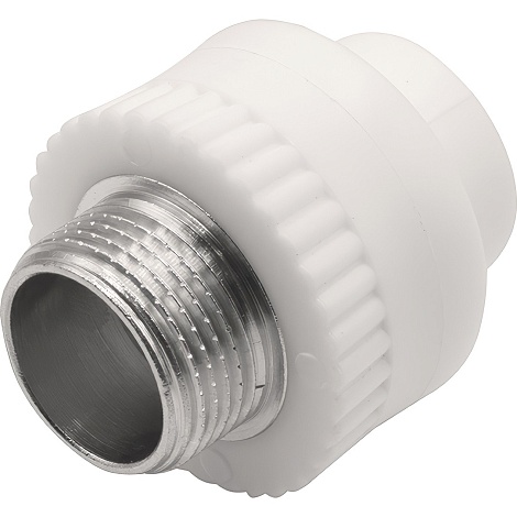 Муфта THERMOLIGHT комбинированная PP-R НР 20х3/4quot; белый (20/160)