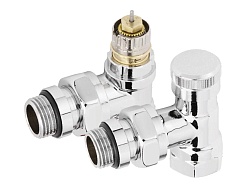 Набор термостатический для радиатора угловой ROYAL THERMO Design 1/2quot; Click (Хром)