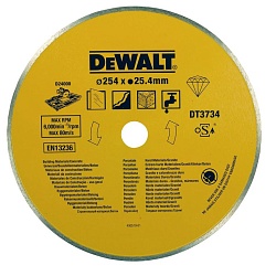 Диск алмазный по камню DEWALT DT3734, (254 x 25.4 мм) для плиткореза D24000