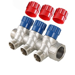 Коллектор VALTEC VTc.560.N.0502 с рег.вент НР 3/4quot;х1/2quot; 2 вых