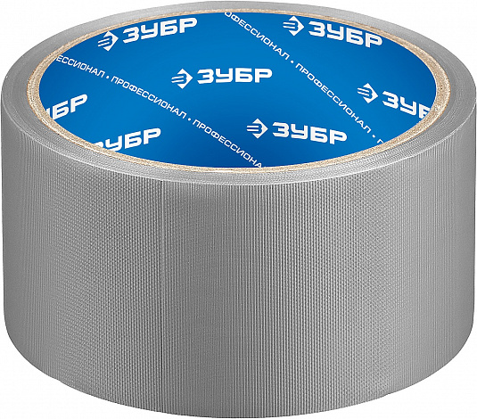 ЗУБР Рефил, 50 мм, 10 м, серая, универсальная, клейкая лента ПВХ, Профессионал (12075-50-10)