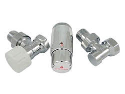Комплект подключения SCHLOSSER STANDARD MINI 1/2quot; угловой, хром, с термоголовкой MINI М30х1,5