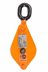 Блок монтажный однорольный с  ушком TOR 0,5 т с откидной щекой