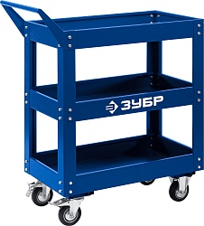ЗУБР 820 х 405 х 955 мм, инструментальная тележка с 3 полками, Профессионал (38913)