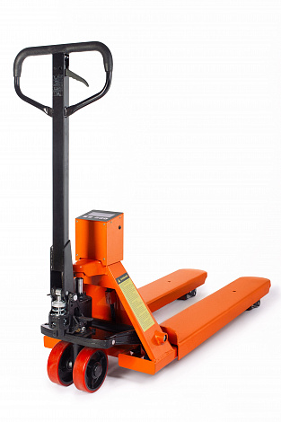 Тележка гидравлическая с весами неповоротный дисплей 2500 кг 1150 мм полиуретановые колеса TOR CBY-CW2