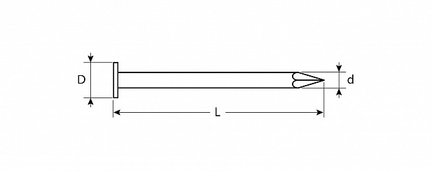 ЗУБР 80 x 4 мм, цинк, 10 шт, гвозди с большой потайной головкой (4-305096-40-080)