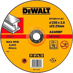 Круг отрезной DEWALT DT42610, по металлу, 230 x 22.2 x 3 мм, тип 27