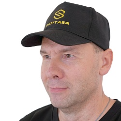 *SCH-B25493.35 Бейсболка черная, 5 клиньев, липучка, с нанесением фирменного логотипа SCHTAER