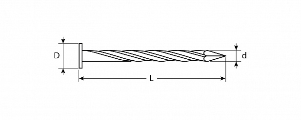 ЗУБР 40 x 2.8 мм, цинк, 38 шт, винтовые гвозди (4-305276-28-040)
