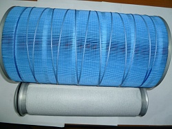 Фильтр воздушный двойной цилиндрическийTDY 90 6LT (Ф1-196х105х375/Ф2-95х88х360)  /Air filter