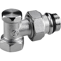 Клапан отсечной Giacomini R16TG для радиатора 1/2quot; ВН, угловой, Kvs-2.5м3/ч