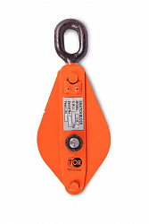 Блок монтажный однорольный с  ушком TOR 10 т с откидной щекой