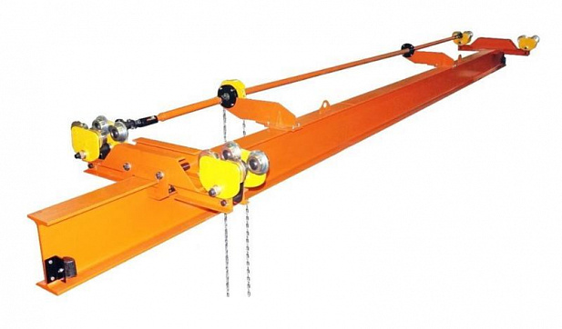 Кран мостовой однобалочный подвесной однопролётный ручной г/п 2,0 т пролет 8,0 м