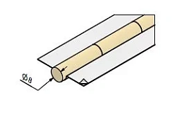 Керамическая подкладка круглая КЕДР КП-8Ц (диаметр 8 мм, цилиндр, длина 600 мм)