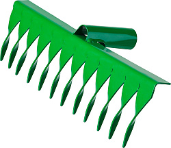 РОСТОК 312 x 72 мм, 12 витых зубцов, рабочая поверхность из стали, покрытие краска, без черенка, грабли (39600-12)