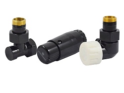 Комплект трехосевой SCHLOSSER STANDARD MINI 1/2quot; правый, Ral 9005, с термоголовкой MINI M30x1,5