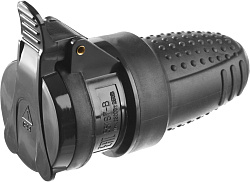 ЗУБР IP44, 16 A/220 В, обрезиненная розетка, Профессионал (55187-B)