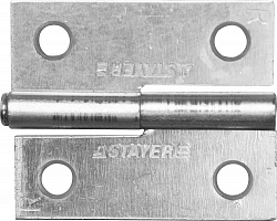 STAYER 50 x 43 x 1.8 мм, разъемная, правая, цвет белый цинк, карточная петля (37613-50-1R)