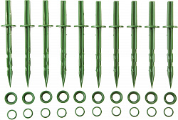 GRINDA 200 мм, зеленые, полипропилен, 10 шт, садовые колышки (422319)