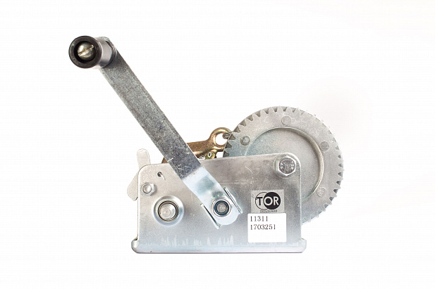 Лебедка ручная барабанная с тросом 1000кг  10м оцинкованная TOR FD