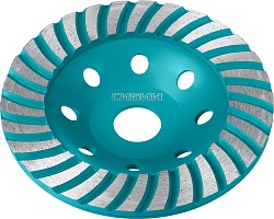 СИБИН Турбо, d 125 мм, сегментированная алмазная шлифовальная чашка (33440-125)