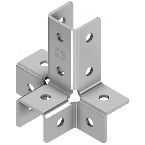 Соединитель EASYFIX профиля EFA H 3D угловой 4 стороны