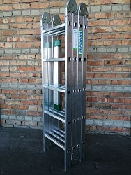 Алюминиевая лестница трансформер 4х5 «ЭКСПЕРТ» (складная стремянка)