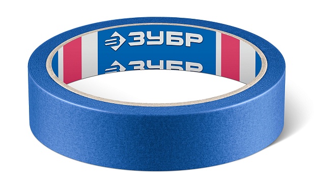 ЗУБР №100 24 мм х 25 м, для гладких и слегка шероховатых поверхностей, малярная лента, Профессионал (12141-24)