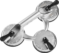 ЗУБР 140 кг, алюминиевый, тройной, стеклодомкрат на присоске, Профессионал (33723-3)