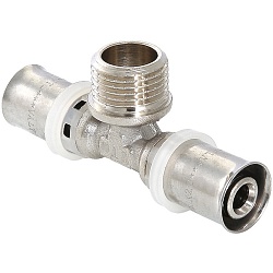 Тройник пресс Valtec VTm.233.N.160416 НР 16х1/2quot;х16