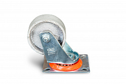 Колесо поворотное чугунное EM01 VKV 80 80 мм термостойкое