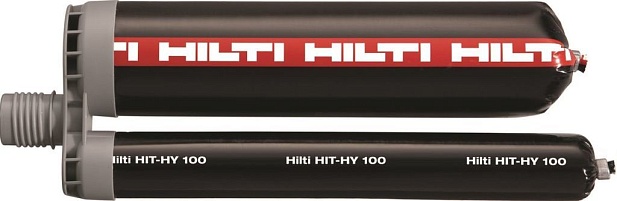 Химический анкер HILTI HIT-HY 100 для крепления в бетоне без трещин.
