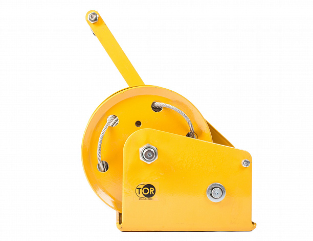 Лебедка ручная барабанная  с тросом  810кг  20м стальной корпус TOR BHW