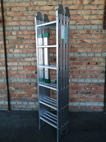 Алюминиевая лестница трансформер 4х6 «ЭКСПЕРТ» (складная стремянка)