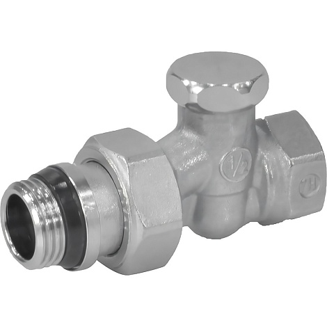 Клапан отсечной Giacomini R16TG для радиатора 1/2quot; ВН, прямой, Kvs-1.55м3/ч