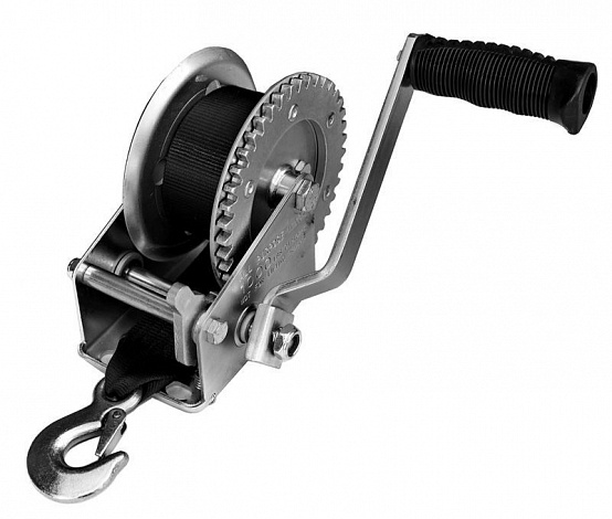 Лебедка ручная барабанная с лентой  1т 10 м оцинкованная TOR FD