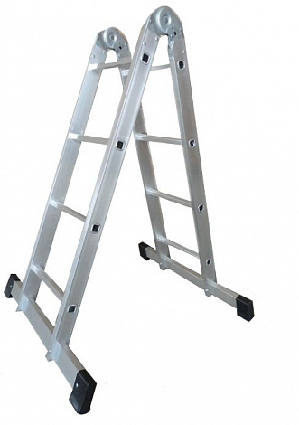 Лестница 2-х секционная алюминиевая шарнирная 2*3