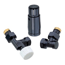 Комплект подключения SCHLOSSER STANDARD MINI 1/2quot; осевой, Ral 9005, с термоголовкой MINI М30х1,5